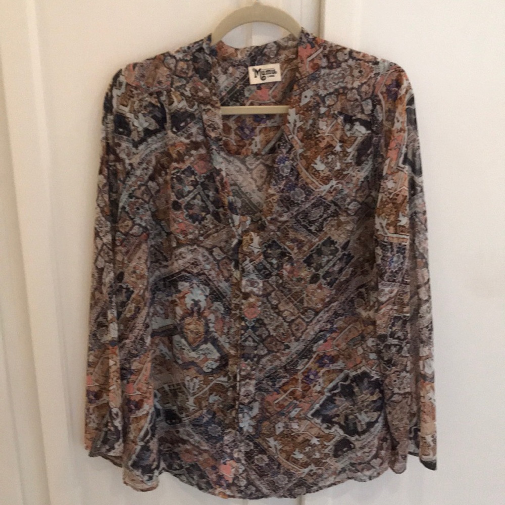 Show me Your MuMu tie neck blouse